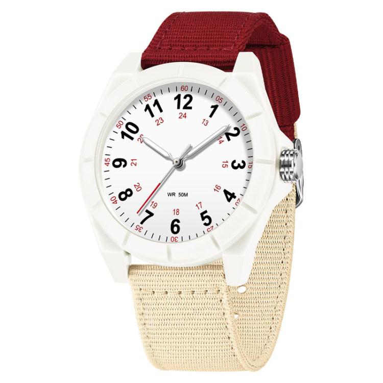 SANDA 6232 Simple 5ATM Waterproof Luminous Watch with Nylon Strap