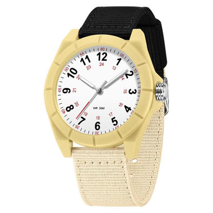 SANDA 6232 Simple 5ATM Waterproof Luminous Watch with Nylon Strap
