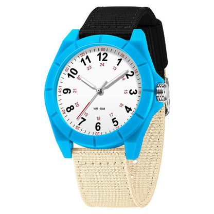 SANDA 6232 Simple 5ATM Waterproof Luminous Watch with Nylon Strap