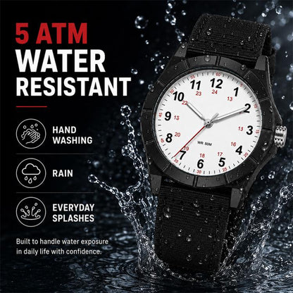 SANDA 6232 Simple 5ATM Waterproof Luminous Watch with Nylon Strap