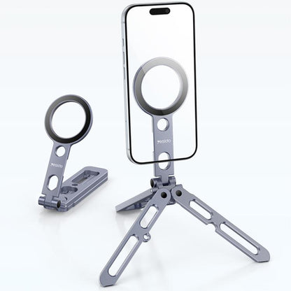 Yesido C231 Portable Folding Aluminum Alloy Tripod Desktop Magnetic Phone Selfie Stick Holder