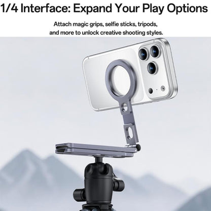 Yesido C231 Portable Folding Aluminum Alloy Tripod Desktop Magnetic Phone Selfie Stick Holder