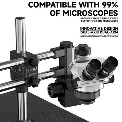 LUOWEI LW-GK02 Titan 360 Degree Rotating Lift Microscope Universal Dual Axis Swing Arm Stand