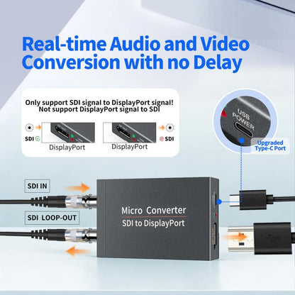 NK-L008 SDI to DP Loop Audio Video Converter, NK-L008 SDI to DP
