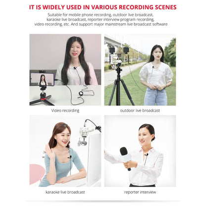 YELANGU MY2-C Type-C Interface Live Broadcast Interview Mobile Phone Lavalier Microphone, Length: 1.5m, MY2-C