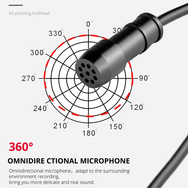 YELANGU MY2-C Type-C Interface Live Broadcast Interview Mobile Phone Lavalier Microphone, Length: 1.5m, MY2-C