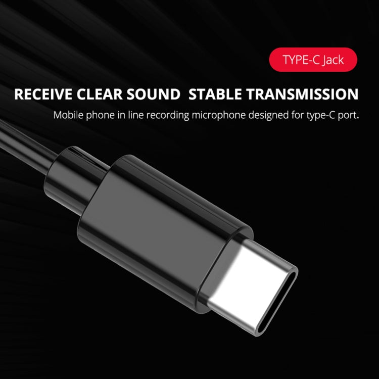 YELANGU MY2-C Type-C Interface Live Broadcast Interview Mobile Phone Lavalier Microphone, Length: 1.5m, MY2-C
