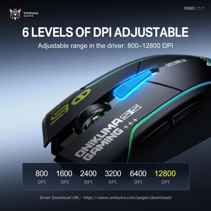 ONIKUMA DM06 RGB Three-mode E-sports Gaming Mouse, DM06