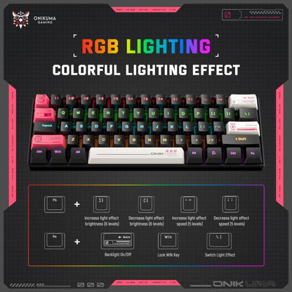 ONIKUMA MT605 Three-mode 61-Key E-sports Mechanical Keyboard, MT605