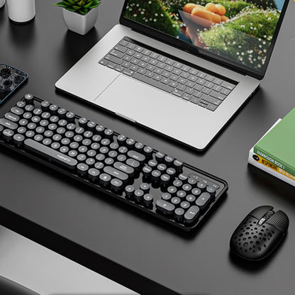SHIPADOO EF128 2.4G 4800 DPI Wireless Keyboard Mouse Set, Solid Color Series