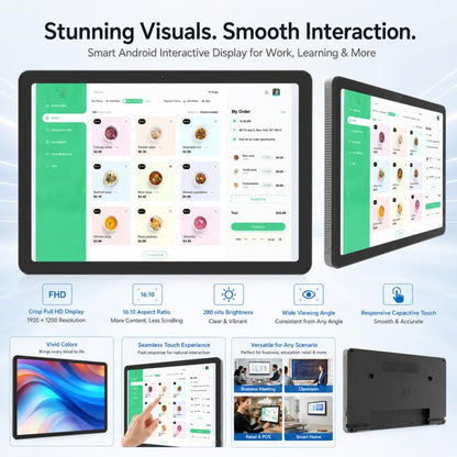WF1109T 10.95 inch IPS HD Touch Screen Digital Signage, 4GB+64GB, Android 14 RK3576S Quad Core, US Plug, EU Plug, UK Plug