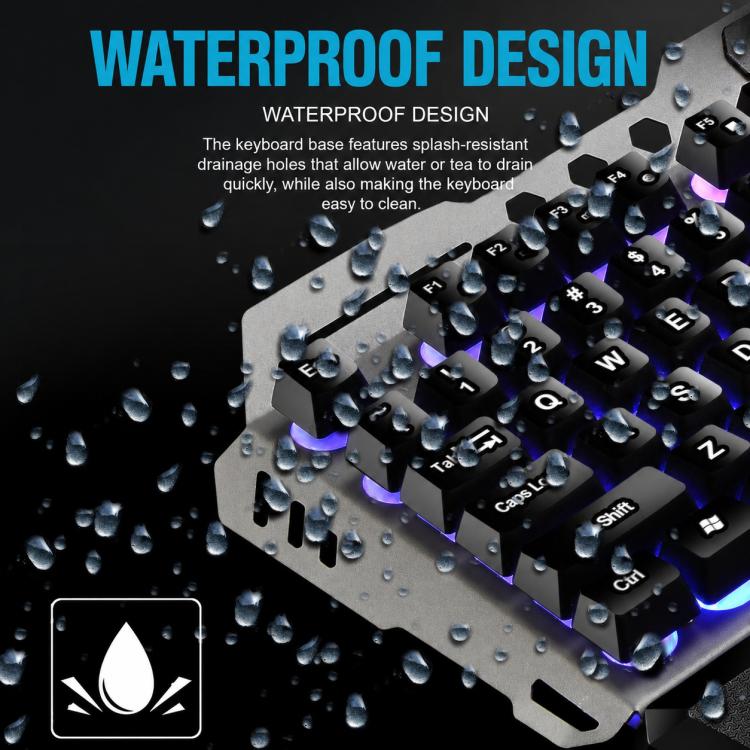 SHIPADOO GT700 Illuminated Wired Gaming Keyboard and 6D 4800DPI Mouse Set, GT700 6D 4800DPI Mouse Black, GT700 6D 4800DPI Mouse White