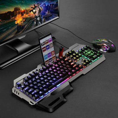 SHIPADOO GT700 Illuminated Wired Gaming Keyboard and 6D 4800DPI Mouse Set, Battle Royale Edition