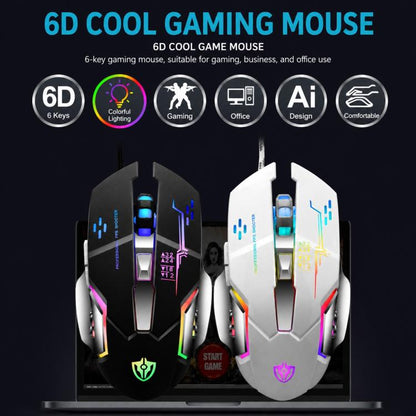 SHIPADOO GT700 Illuminated Wired Gaming Keyboard and 6D 4800DPI Mouse Set, Battle Royale Edition