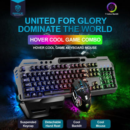 SHIPADOO GT700 Illuminated Wired Gaming Keyboard and 6D 4800DPI Mouse Set, Battle Royale Edition