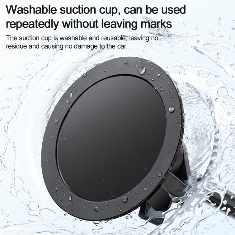 Yesido C323 15W Car Suction Cup Strong Magnetic Wireless Fast Charging Phone Shooting Holder Long Version, C323