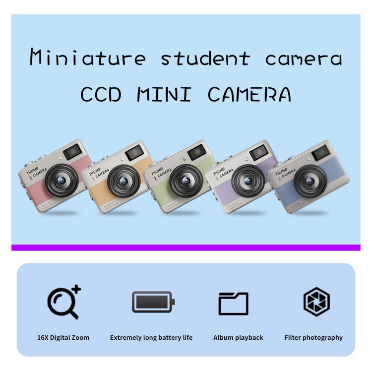 Y11 Macaron Dual-Color CCD 16X Zoom Mini Digital Camera for Kids with 180 Degree Flip Selfie Screen