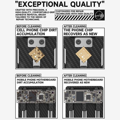 LUOWEI LW-BR01 Motherboard IC Chip Solder Pad Glue Removal Cleaning Brush Set, LW-BR01