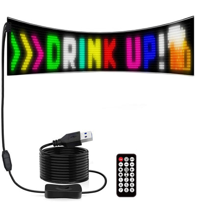 16 x 144 Pixels  Ultra-Thin Waterproof Programmable LED Flexible Matrix Display Screen, EU Plug, UK Plug, US Plug, USB Plug