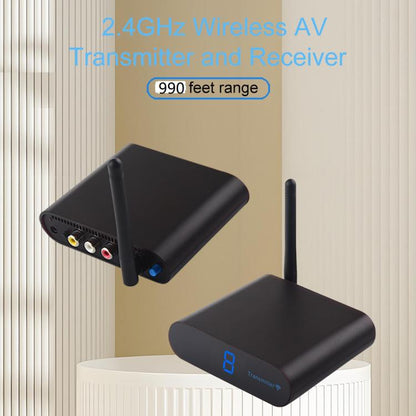 Measy AV230-2 2.4GHz Set-top Box Wireless Audio / Video Transmitter + 2 Receiver, with IR Extension Function, US Plug, EU Plug, AU Plug, UK Plug