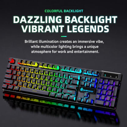 SHIPADOO D500 Colorful Illuminated Wired Keyboard Mouse Set