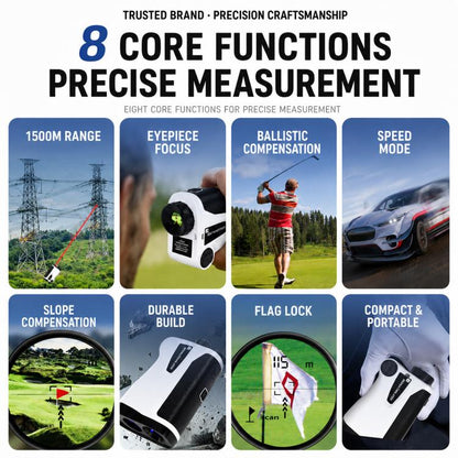 Handheld HD Laser Speedometer Rangefinder Distance Meter, 400m, 600m, 800m, 1000m, 1200m, 1500m
