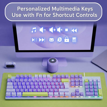 SHIPADOO GK80 104 Keys Mechanical Feel USB Wired Keyboard