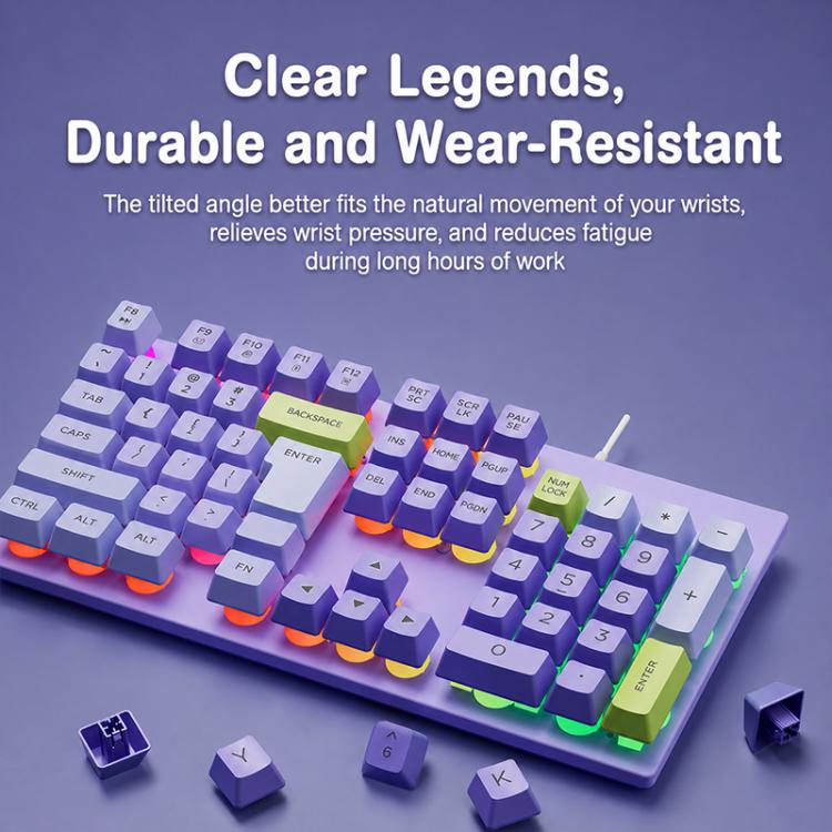 SHIPADOO GK80 104 Keys Mechanical Feel USB Wired Keyboard