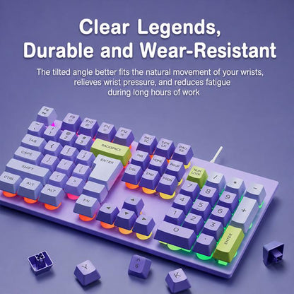 SHIPADOO GK80 104 Keys Mechanical Feel USB Wired Keyboard