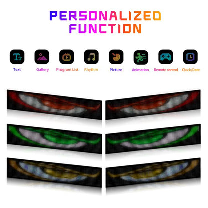 Demon Eye Car Ultra-Thin Waterproof LED Flexible Matrix Display Screen 2pcs, 16 x 32 USB set, 16 x 64 USB set, 20 x 64 USB set, 16 x 96 USB set