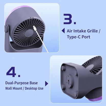 Y26 Dual-Duct Desktop Circulating Fan with Digital Display