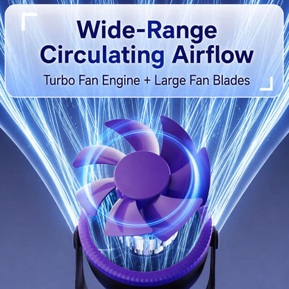 Y26 Dual-Duct Desktop Circulating Fan with Digital Display