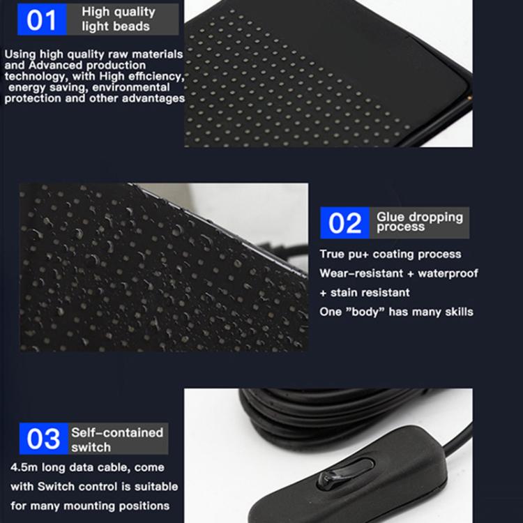 Double Row Ultra-Thin Waterproof LED Flexible Advertising Matrix Display Screen, USB 32x64 Pixels, USB 32x96 Pixels, USB 32x128 Pixels, USB 32x160 Pixels, USB 32x192 Pixels