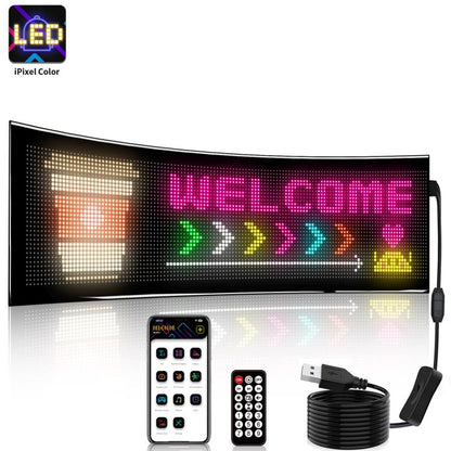 Double Row Ultra-Thin Waterproof LED Flexible Advertising Matrix Display Screen, USB 32x64 Pixels, USB 32x96 Pixels, USB 32x128 Pixels, USB 32x160 Pixels, USB 32x192 Pixels