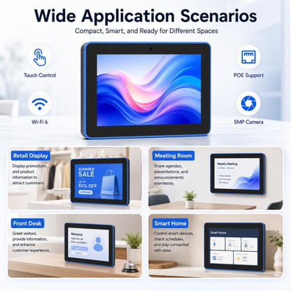 WA8058T 8 inch HD Touch Screen Digital Signage with Light, 2GB+16GB, Android 11 RK3568 Quad Core, EU Plug, UK Plug, US Plug