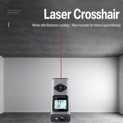 3 in 1 Crosshair Laser Rangefinder Digital Measuring Ruler, 40m