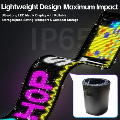 32x256 Pixels Dual Row Ultra-Thin LED Flexible Advertising Matrix Display Screen, Size: 192 x 28cm, 192 x 28cm