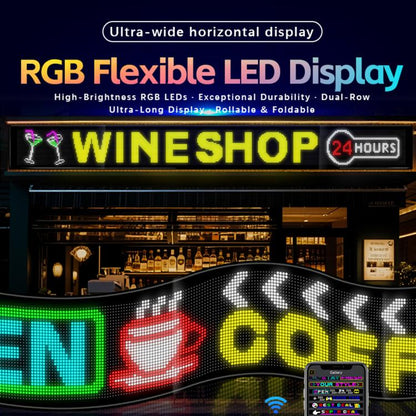 32x320 Pixels Dual Row Ultra-Thin LED Flexible Advertising Matrix Display Screen, Size: 240 x 29.4cm, 240 x 29.4cm