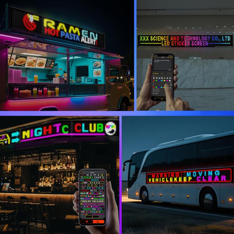 32x320 Pixels Dual Row Ultra-Thin LED Flexible Advertising Matrix Display Screen, Size: 240 x 29.4cm, 240 x 29.4cm