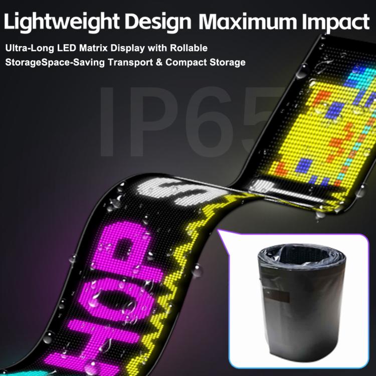 32x384 Pixels Dual Row Ultra-Thin LED Flexible Advertising Matrix Display Screen, Size: 287 x 29.4cm, 287 x 29.4cm