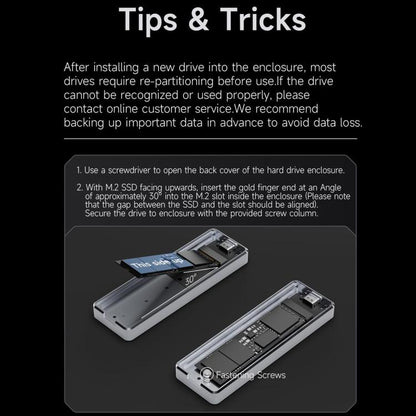 THERMALRIGHT HR-EB109 20Gbps M.2 NVMe SSD Enclosure with Type-C to Type-C Cable, EB109-20G C-C Cable