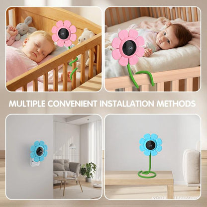 V1 Flower Shaped 4MP Baby Monitor Care Camera, EU Plug, US Plug