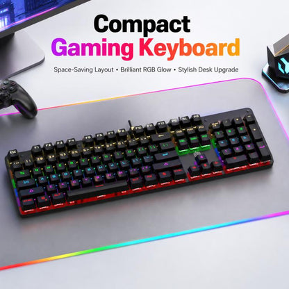 SHIPADOO HJK901-10 RGB Backlight Mechanical USB Wired Keyboard