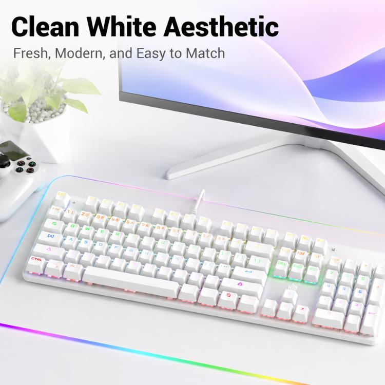 SHIPADOO HJK901-10 RGB Backlight Mechanical USB Wired Keyboard