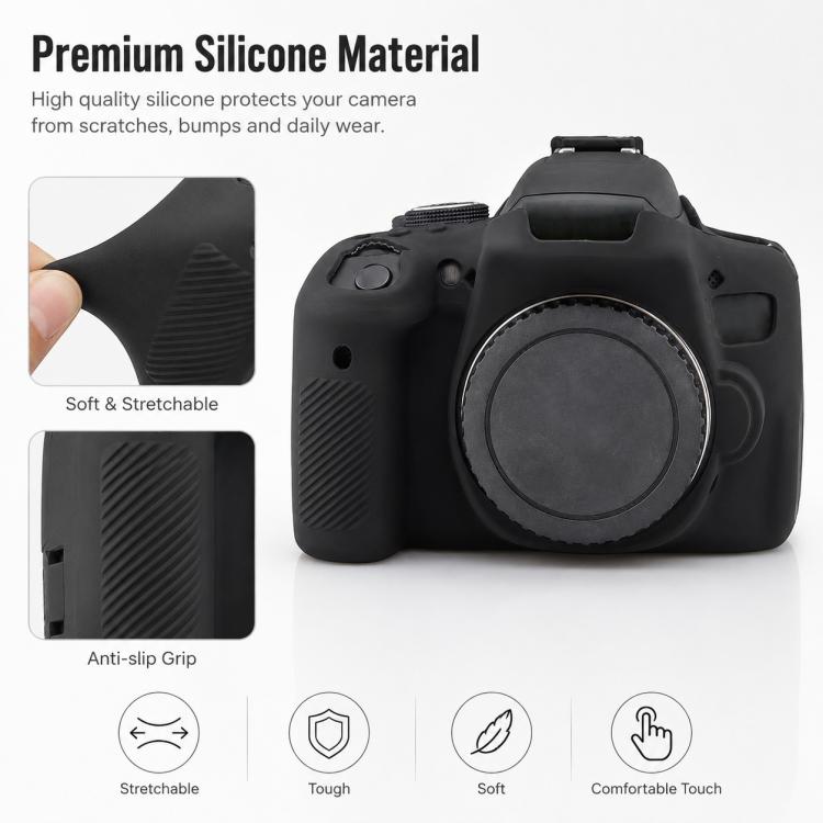 Soft Silicone Camera Protective Case, For Canon EOS 750D