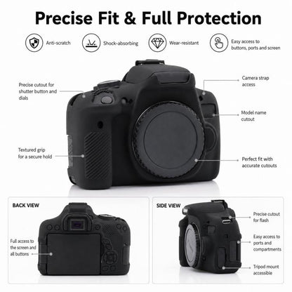 Soft Silicone Camera Protective Case, For Canon EOS 750D