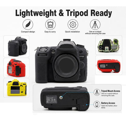 Soft Silicone Camera Protective Case, For Nikon D7000
