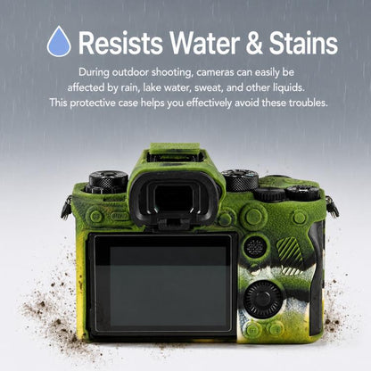 Litchi Texture Soft Silicone Camera Protective Case, For Sony ILCE-1 / A1 / Alpha 1