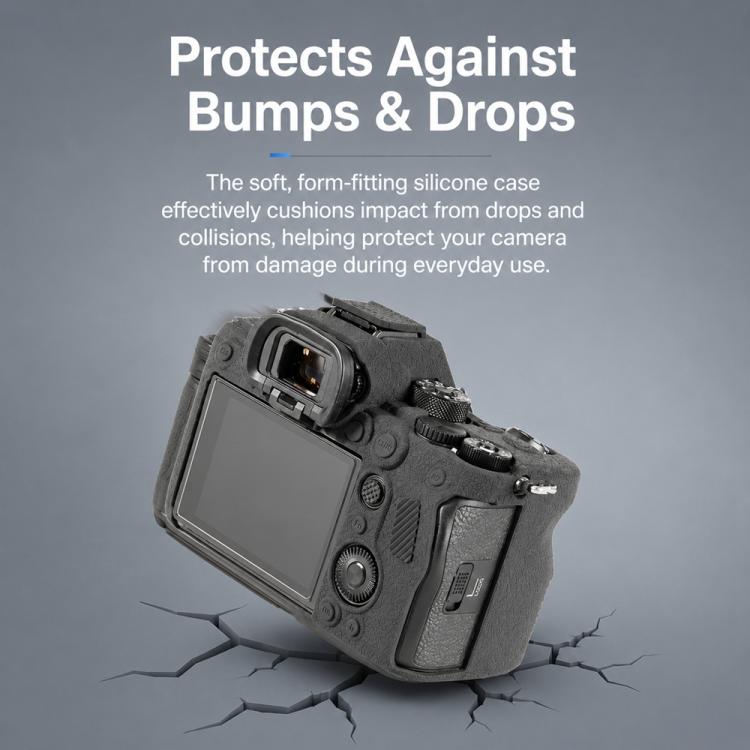 Litchi Texture Soft Silicone Camera Protective Case, For Sony ILCE-1 / A1 / Alpha 1