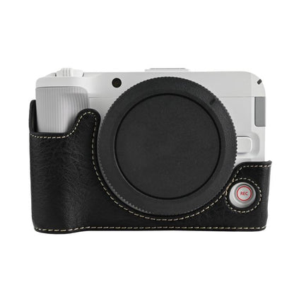 Litchi Texture Vegan Leather Camera Half Case Base, For Canon EOS R50 V